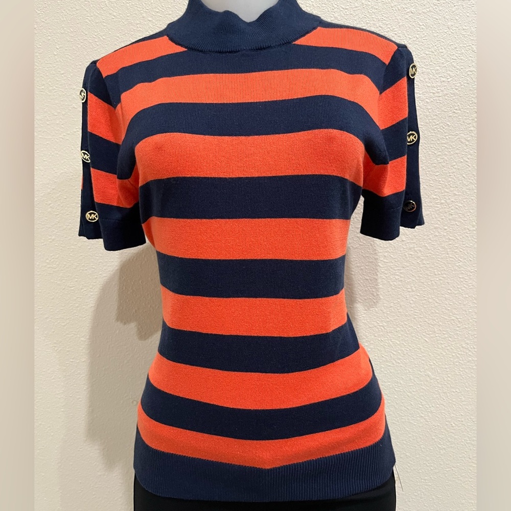 Michael Michael Kors women’s Turtleneck Stripe Top. New. - Picture 6 of 8